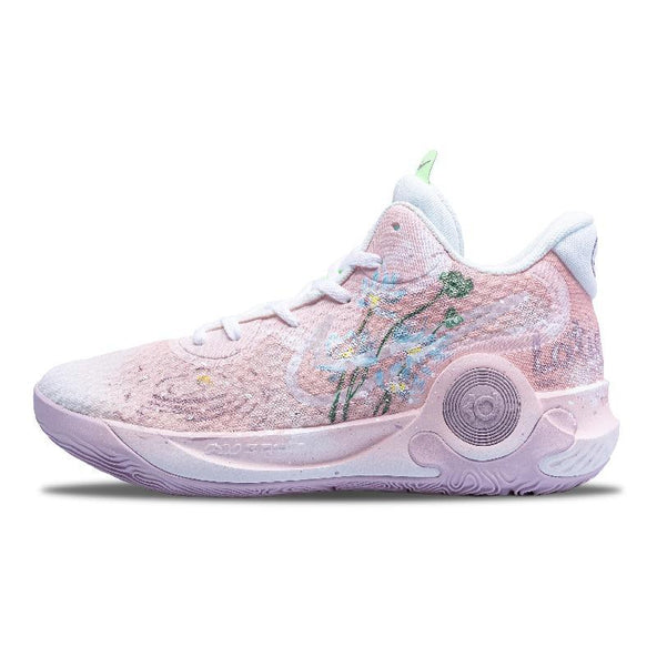 [Custom The late night is quiet and the years are fragrant]  KD Trey 5 IX Vintage Basketball Shoes Unisex Low-top White/green/yellow