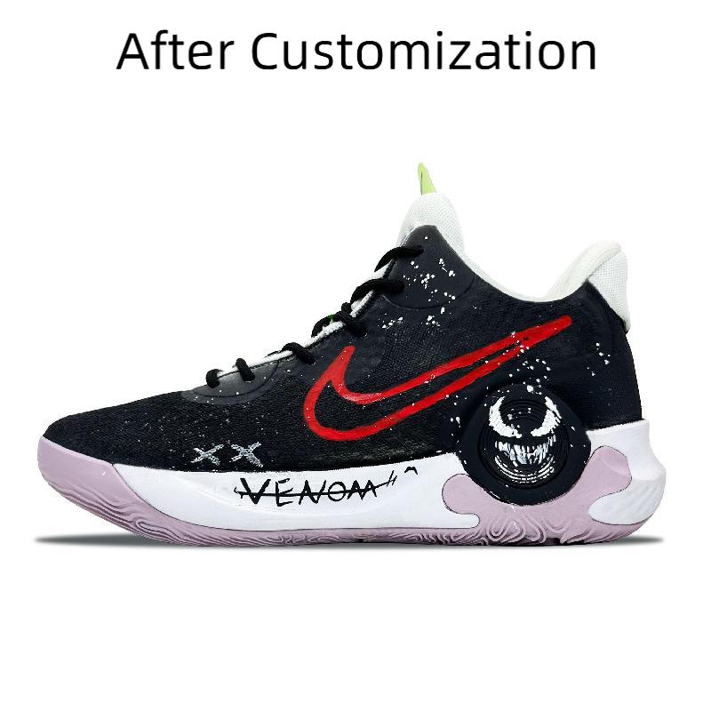 [Custom Venom] Nike KD Trey 5 IX Vintage Basketball Shoes Unisex High-Top Black/White