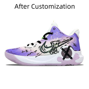 [Custom Ursa purpurea] Nike KD Trey 5 IX Vintage Basketball Shoes Unisex Mid-Top Purple