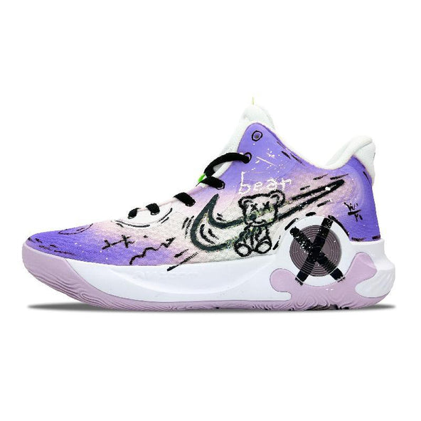 [Custom Ursa purpurea]  KD Trey 5 IX Vintage Basketball Shoes Unisex Mid-Top Purple