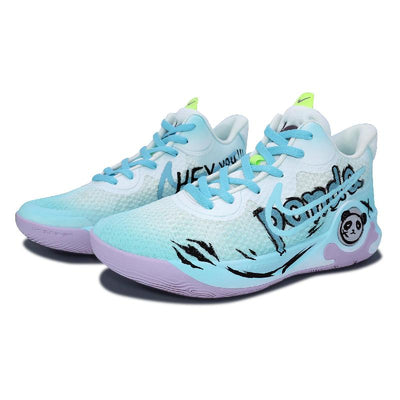 [Custom "Wild Panda"]  KD Trey 5 IX Vintage Basketball Shoes Unisex Mid-top Blue/black/white