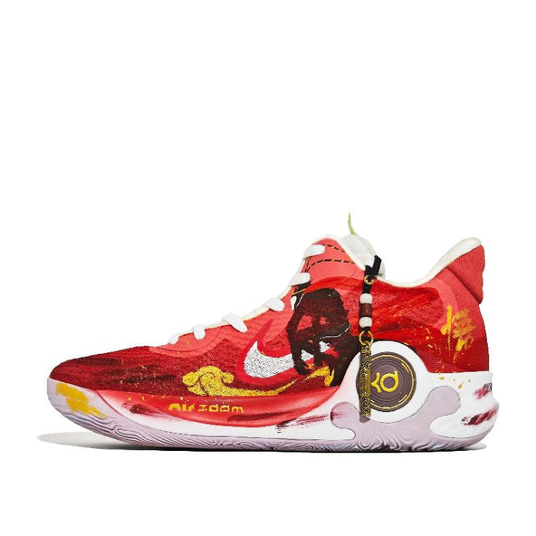 [Custom The Return of the Great Sage]  Trey 5 Vintage Basketball Shoes Unisex Mid-Top Red/Gold