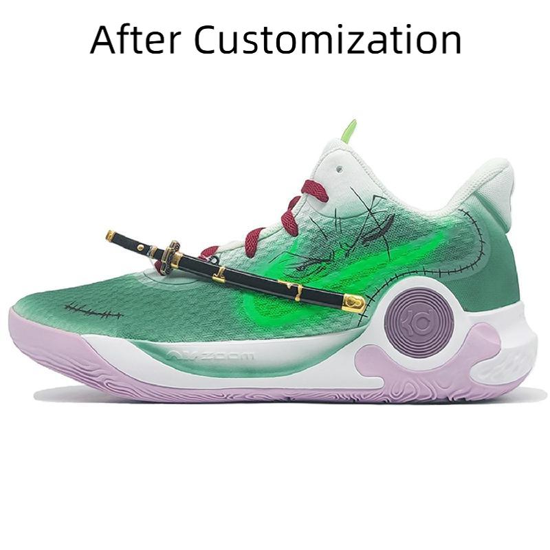 [Custom Swordsman Suo Da] Nike KD Trey 5 IX Vintage Basketball Shoes Unisex Mid-top Green/white