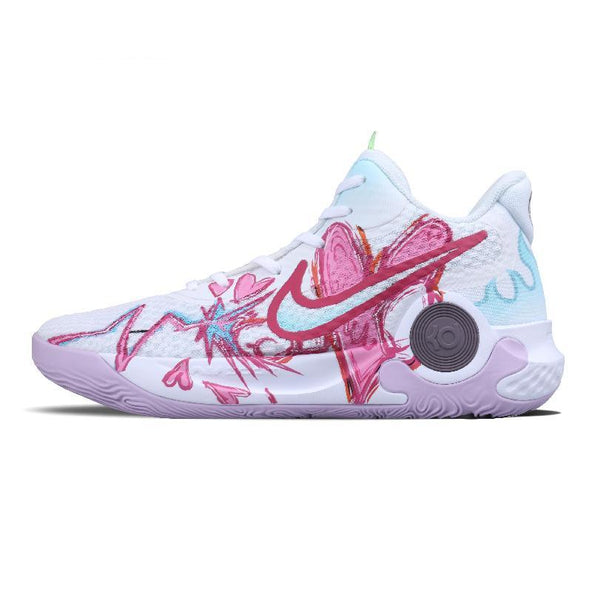 [Custom Love retracing]  KD Trey 5 IX Vintage Basketball Shoes Unisex Mid-top Pink