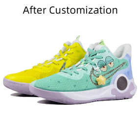 [Custom On the Qixi Festival, octopuses bubble mandarin ducks] Nike KD Trey 5 IX Basketball Shoes Unisex Mid-top Green/Purple/Yellow/Brown
