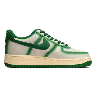 [Custom Men's style with gradient white and green]  Air Force 1 Skateboarding Shoes Men Low-top White/green