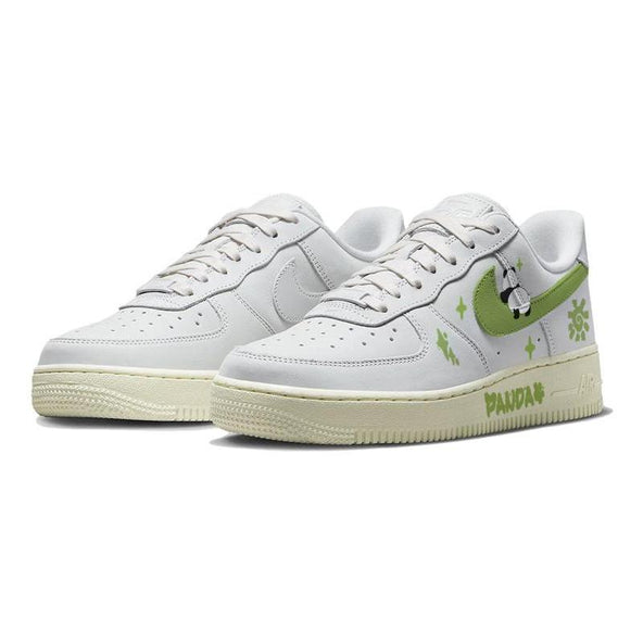 [Custom Papa Panda]  Air Force 1 Skateboarding Shoes Women's Low-top Grey/white