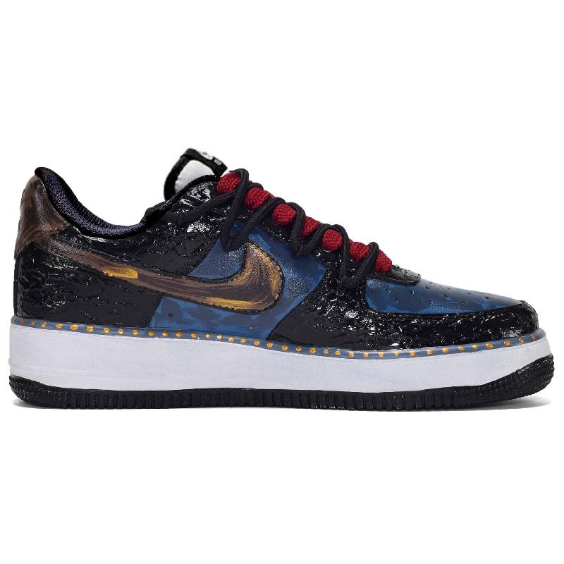 [Custom The return of the Great Sage for both men and women]  Air Force 1 Skateboard Shoes Unisex Low-Top Black/White Red
