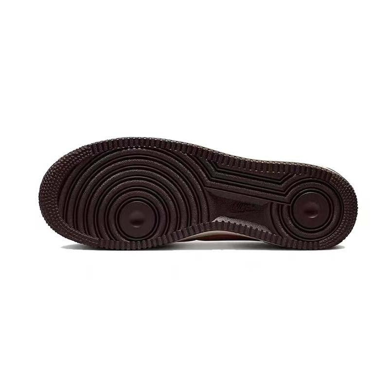 [Custom Lazy giant panda]  Air Force 1 Skateboard Shoes Men Low-Top Light Brown