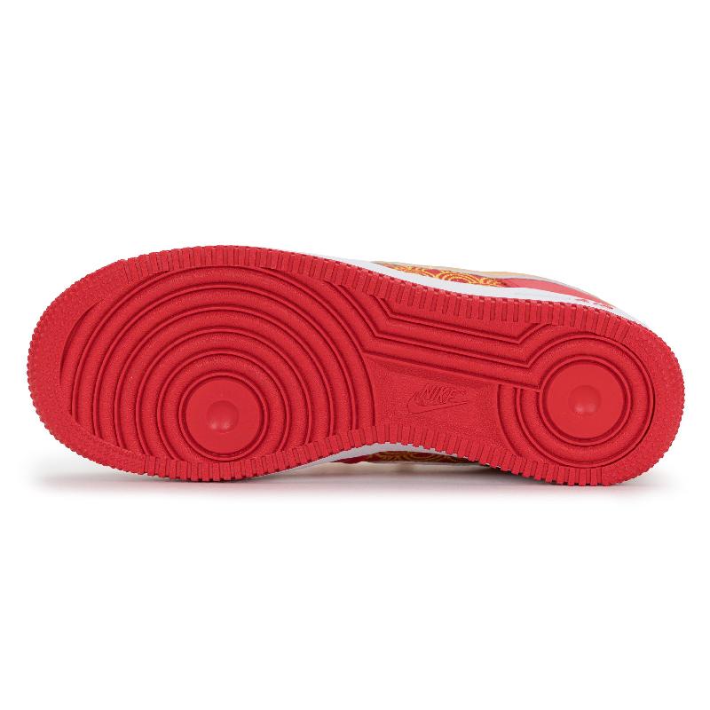 [Custom Koi carp are in full bloom]  Air Force 1 Skateboarding Shoes Unisex Low-top Red