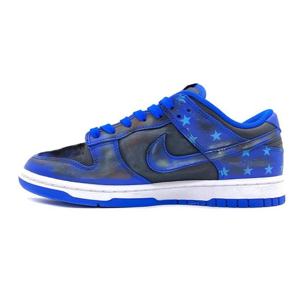 [Custom The unisex superhero Captain America]  Dunk Skateboarding Shoes Unisex Low-top Blue/Red