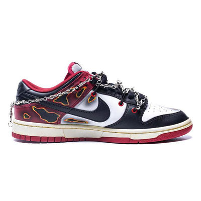[Custom Men's burned and aged black toes]  Dunk Skateboarding Shoes Men