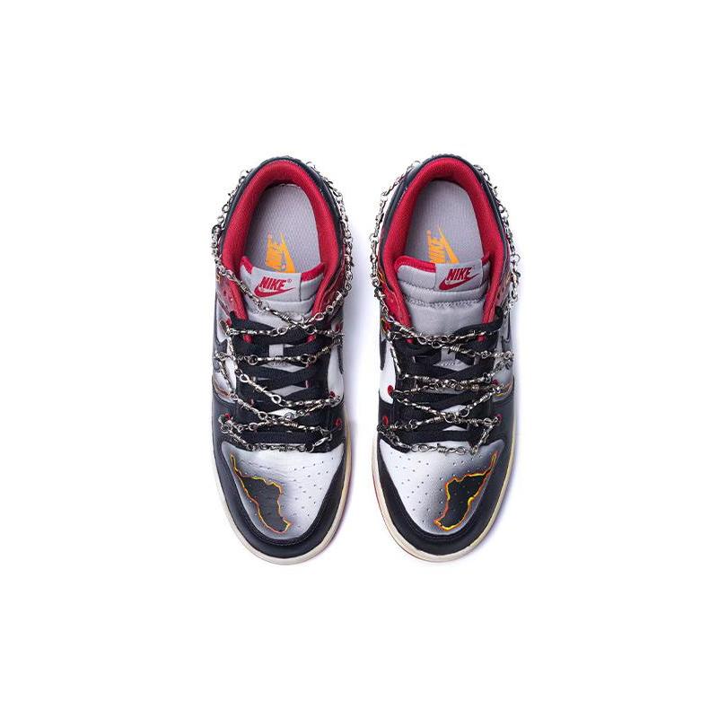 [Custom Men's burned and aged black toes]  Dunk Skateboarding Shoes Men