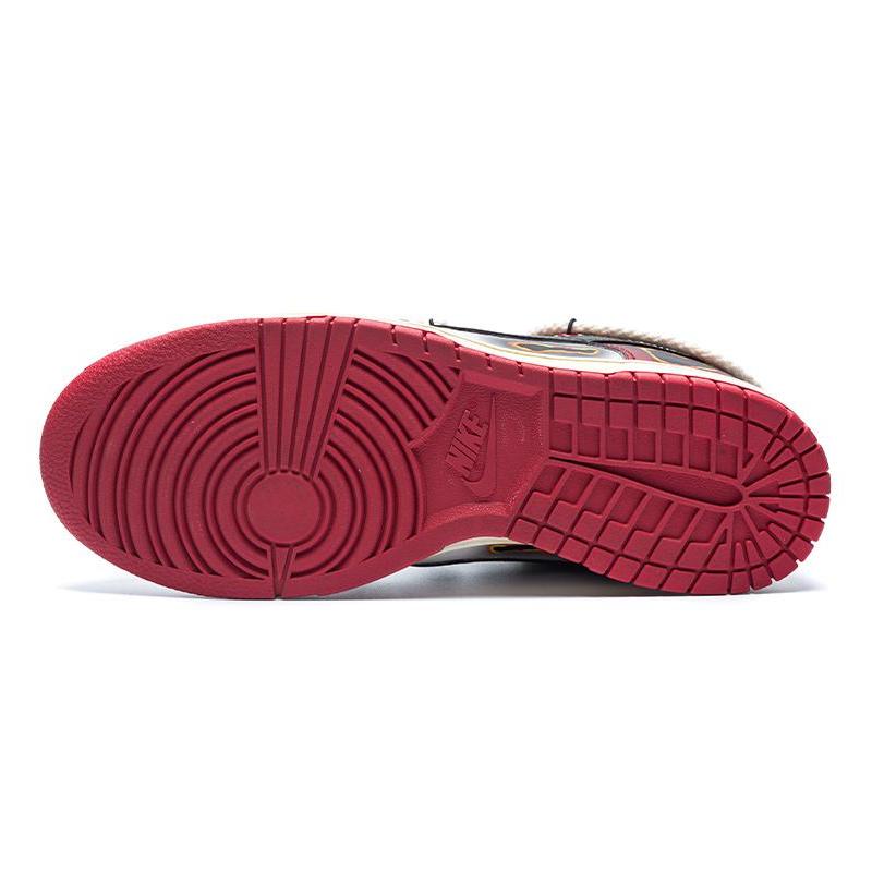 [Custom Men's burned and aged black toes]  Dunk Skateboarding Shoes Men