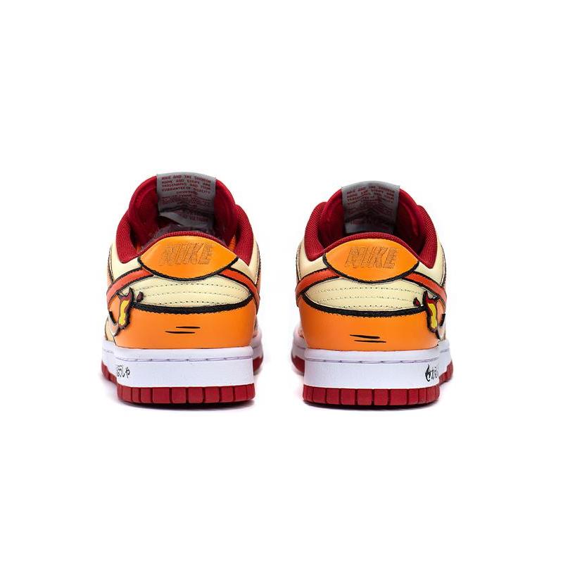 [Custom The men's little fire dragon is orange-yellow]  Dunk Skateboarding Shoes Men