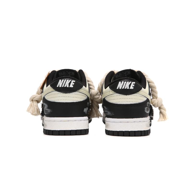 [Custom Men's denim in beige]  Dunk Skateboarding Shoes Men