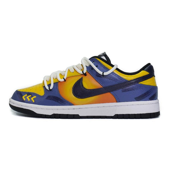 [Custom The male version of "Son of the Scorching Sun"]  Dunk Skateboarding Shoes Men Low-top Blue/yellow/orange