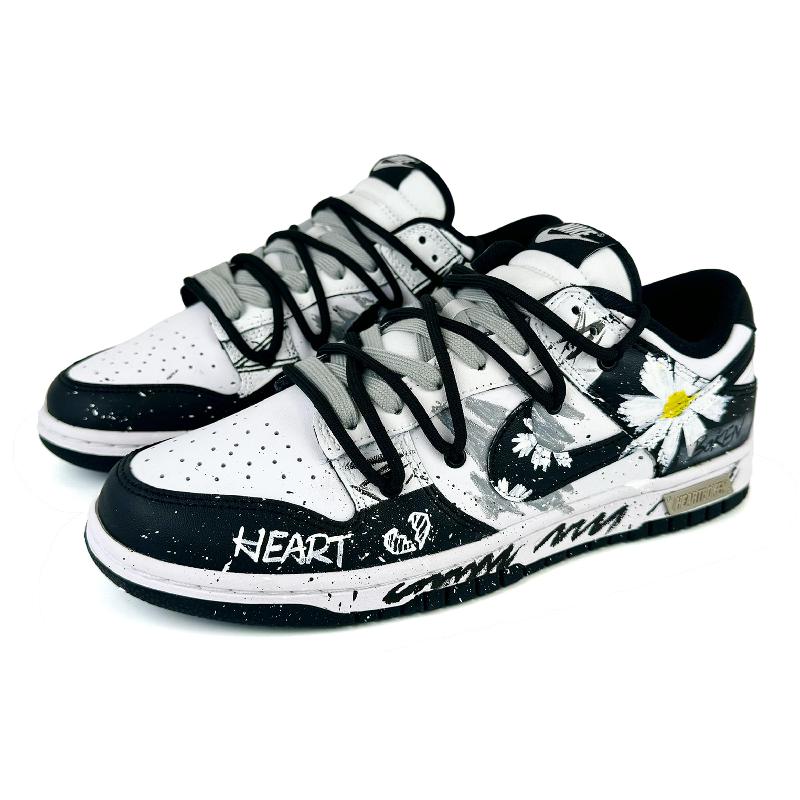[Custom Little Daisy Manuscript]  Dunk Skateboarding Shoes Men