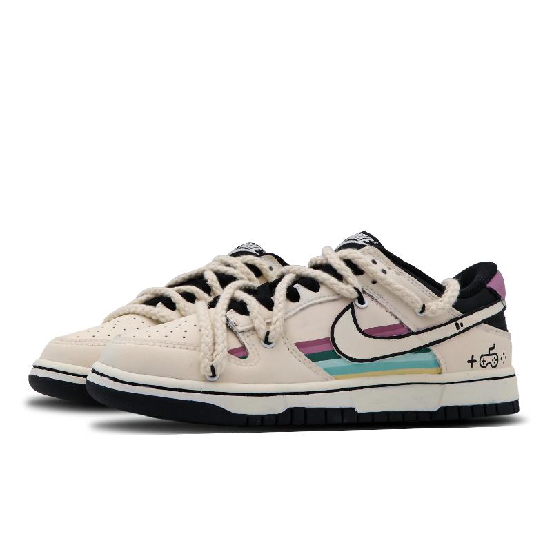 [Custom Men's pure milk Bobo]  Dunk Skateboarding Shoes Men