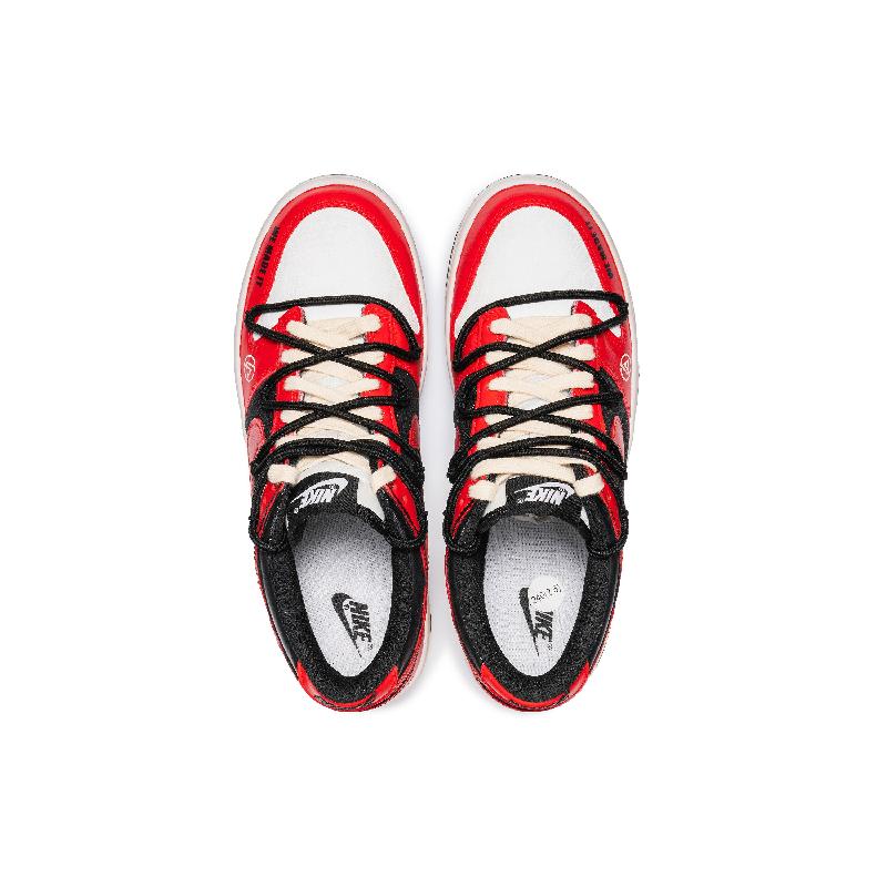 [Custom The red lotus is leaping]  Dunk Skateboarding Shoes Unisex Low-top Black