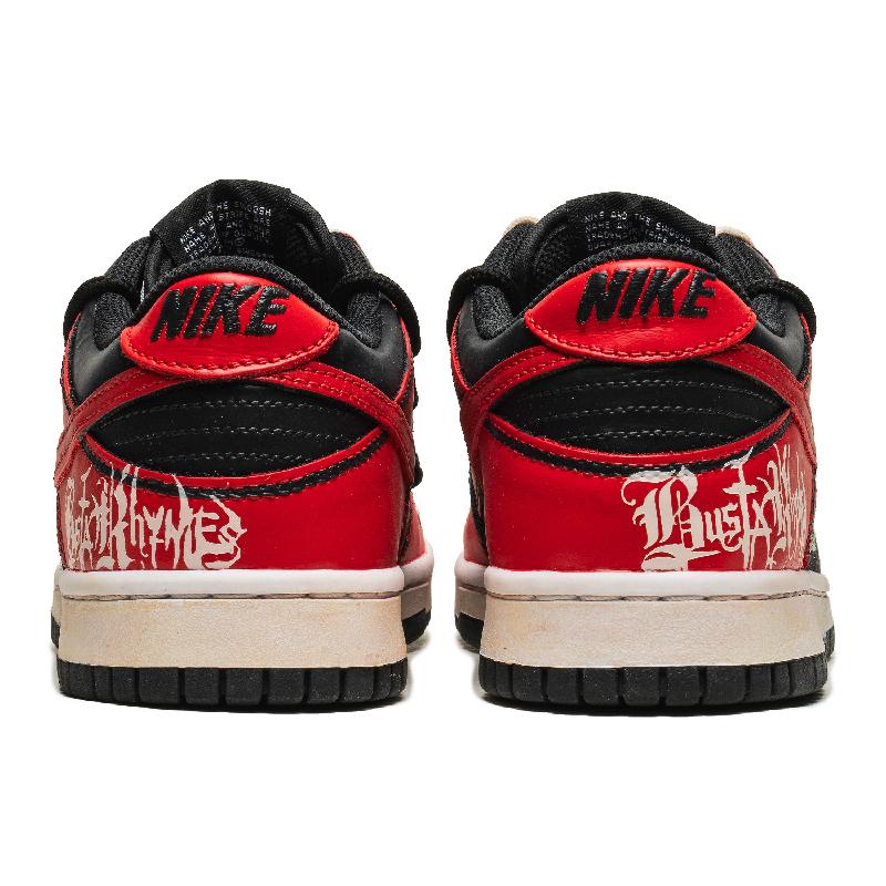 [Custom The red lotus is leaping]  Dunk Skateboarding Shoes Unisex Low-top Black