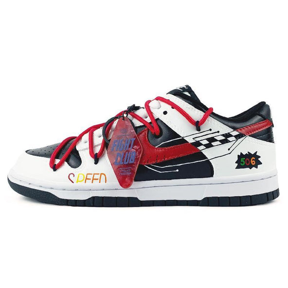 [Custom Men's and women's Racing clubs]  Dunk Skateboarding Shoes Unisex Low-top Black