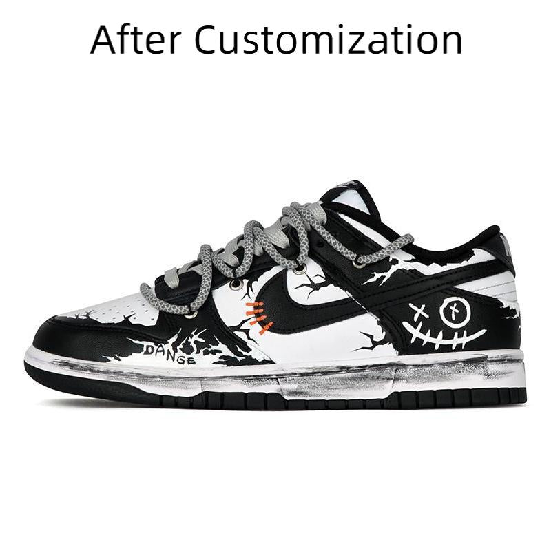 [Custom Men's low-top ghostface graffiti sneakers] Nike Dunk Skateboarding Shoes Men