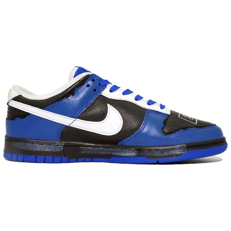 [Custom Free Gundam S-BOX] Nike Dunk Skateboarding Shoes Men Low-top Black/white/blue