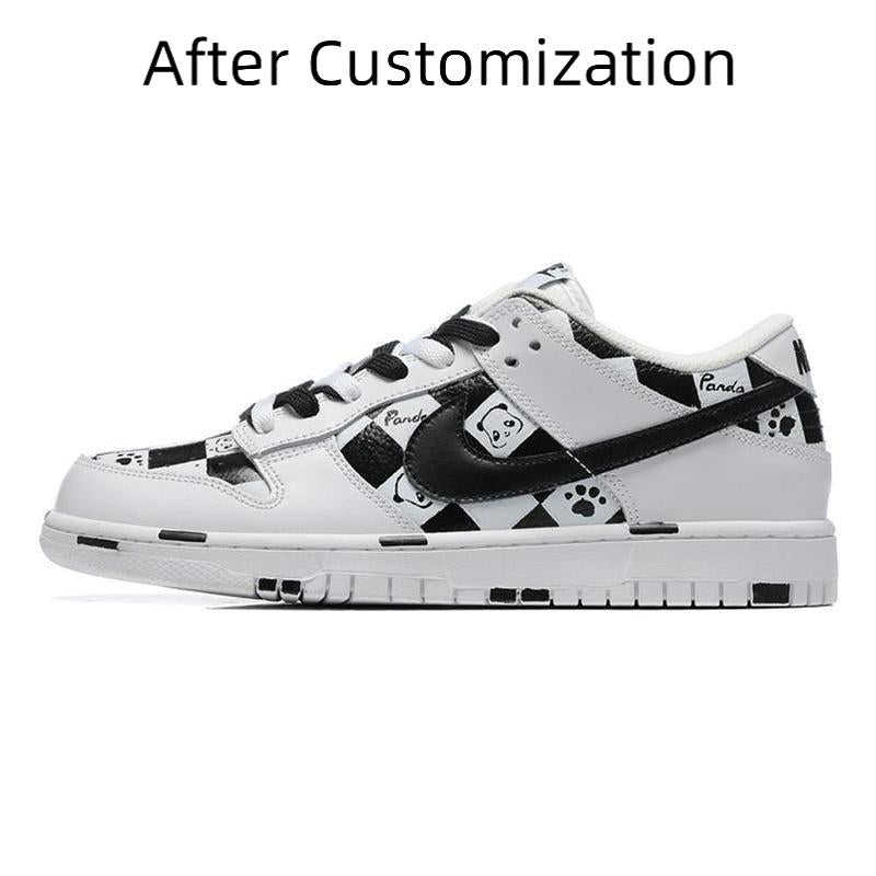 [Custom Street panda] Nike Dunk Skateboarding Shoes Men