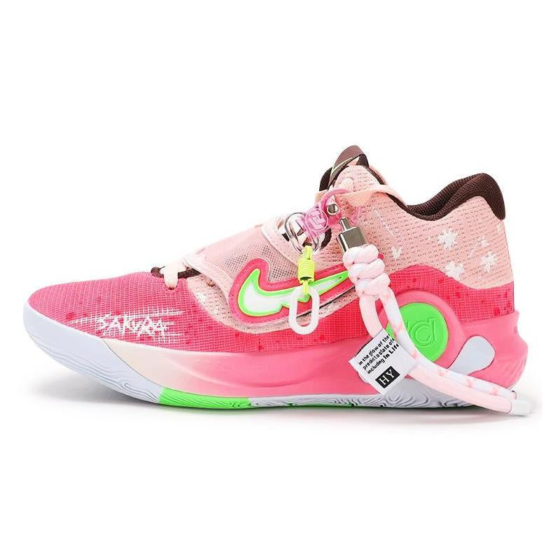 [Custom VAM Breast Cancer Cherry Blossom]  KD Trey 5 X Basketball Shoes Men Mid-Top White