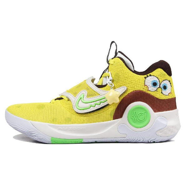 [Custom Back-to-school season sponge starfish]  KD Trey 5 X Basketball Shoes Men Low-top Yellow/pink/white
