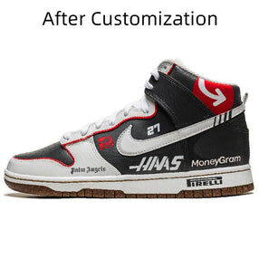 [Custom Track Legend] Nike Dunk Skateboarding Shoes Men High-top Gray