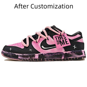 [Custom team66 Midnight Blush] Nike Dunk Skateboarding Shoes Men