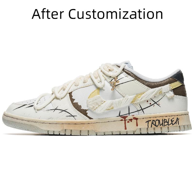 [Custom The Mummy of Halloween] Nike Dunk Skateboarding Shoes Men