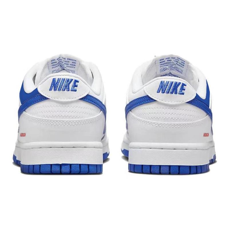 [Custom Red Alert]  Dunk Skateboarding Shoes Men Low-top Blue/white