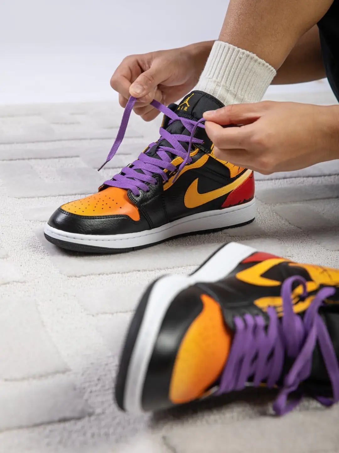[Custom Halloween Night Fright] Air Jordan 1 High Top Unisex Skateboarding Shoes