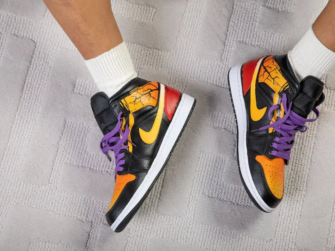 [Custom Halloween Night Fright] Air Jordan 1 High Top Unisex Skateboarding Shoes