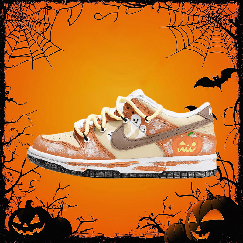 [Custom Sleepless Nights] Dunk Skateboarding Shoes Unisex Low-top Orange