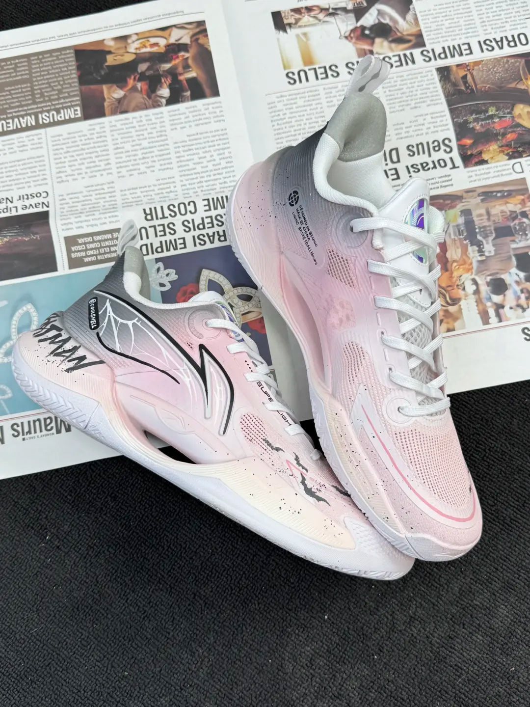 [Pink Phantom Bat] Custom Street LiNing Men's Basketball Shoes