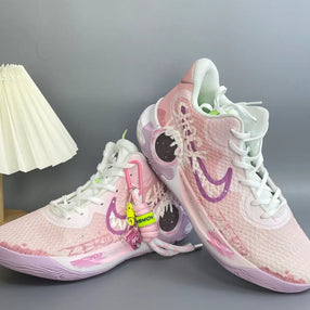 [Custom Plum soda water] Nike KD Trey 5 IX Vintage Basketball Shoes Unisex Low-top Pink