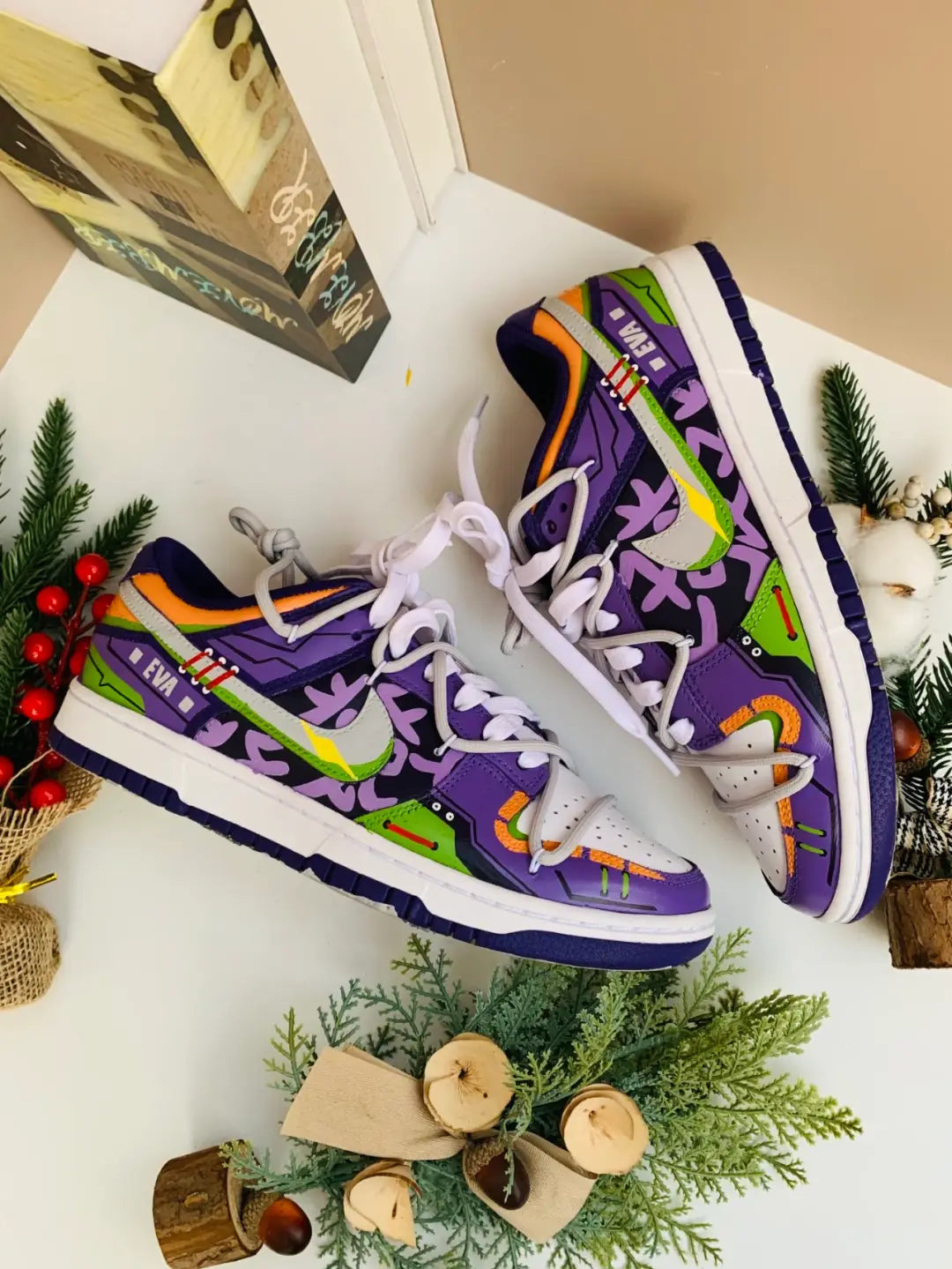 Shark - Custom Graffiti Skateboarding  Shoes Nike Dunk Low Unisex