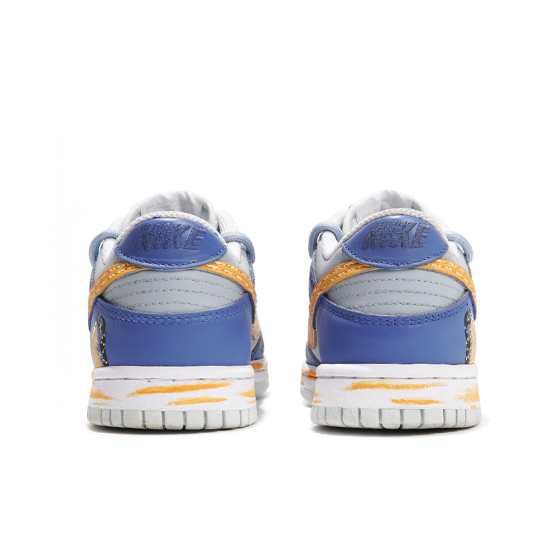 [Custom Ghostly Night] Dunk Skateboarding Shoes Unisex Low-top Blue/Gray