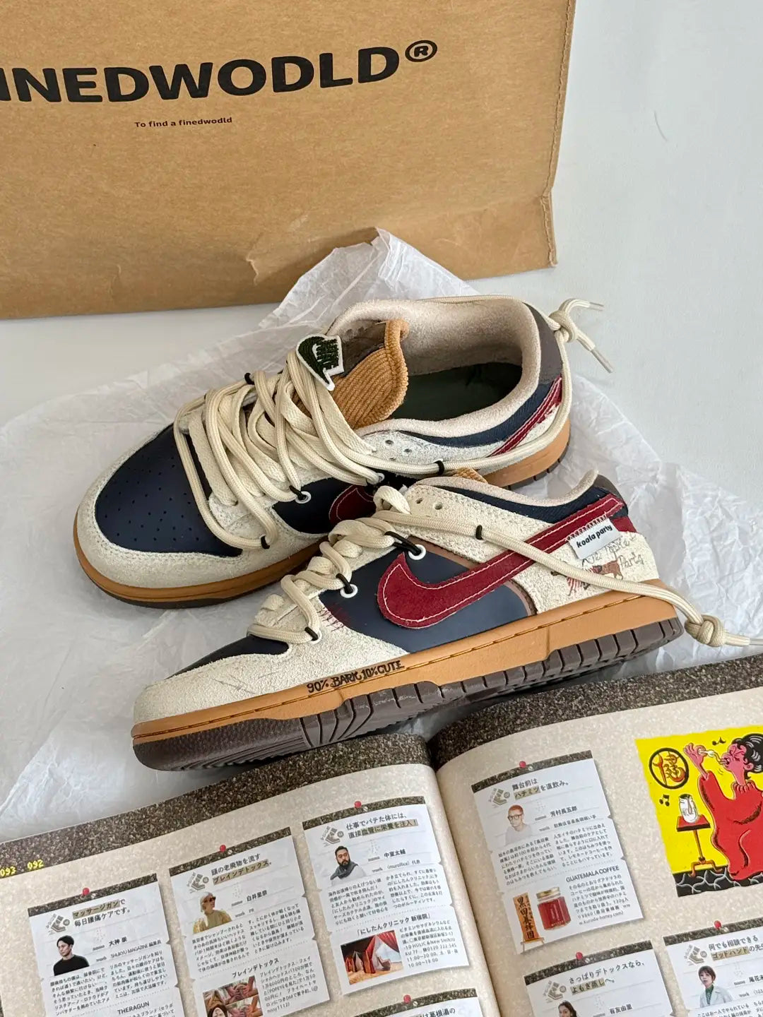 [Custom Leisure Time] Dunk Skateboarding Shoes Unisex Brown/Beige/Red