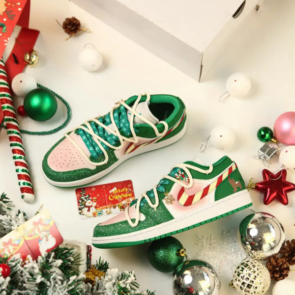 [Custom Christmas Puppy] Dunk Skateboarding Shoes Unisex Low-top