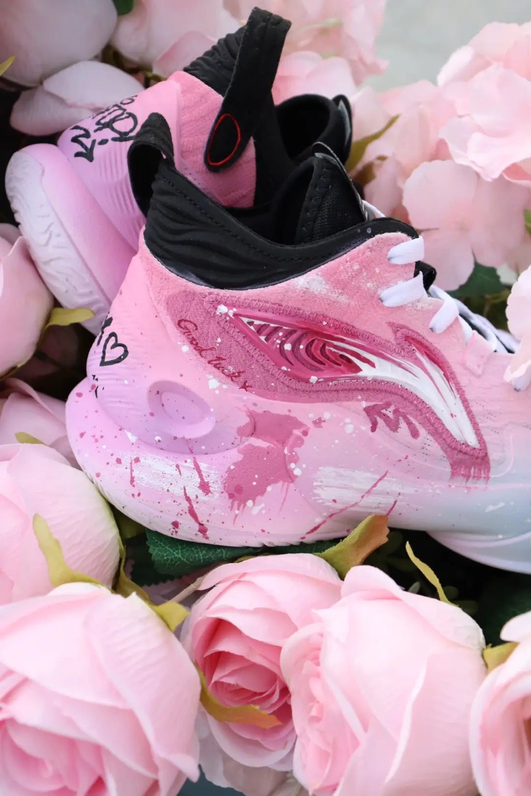 [Evening Sunset/Cherry Blossoms] Custom Street LiNing Basketball Shoes Unisex