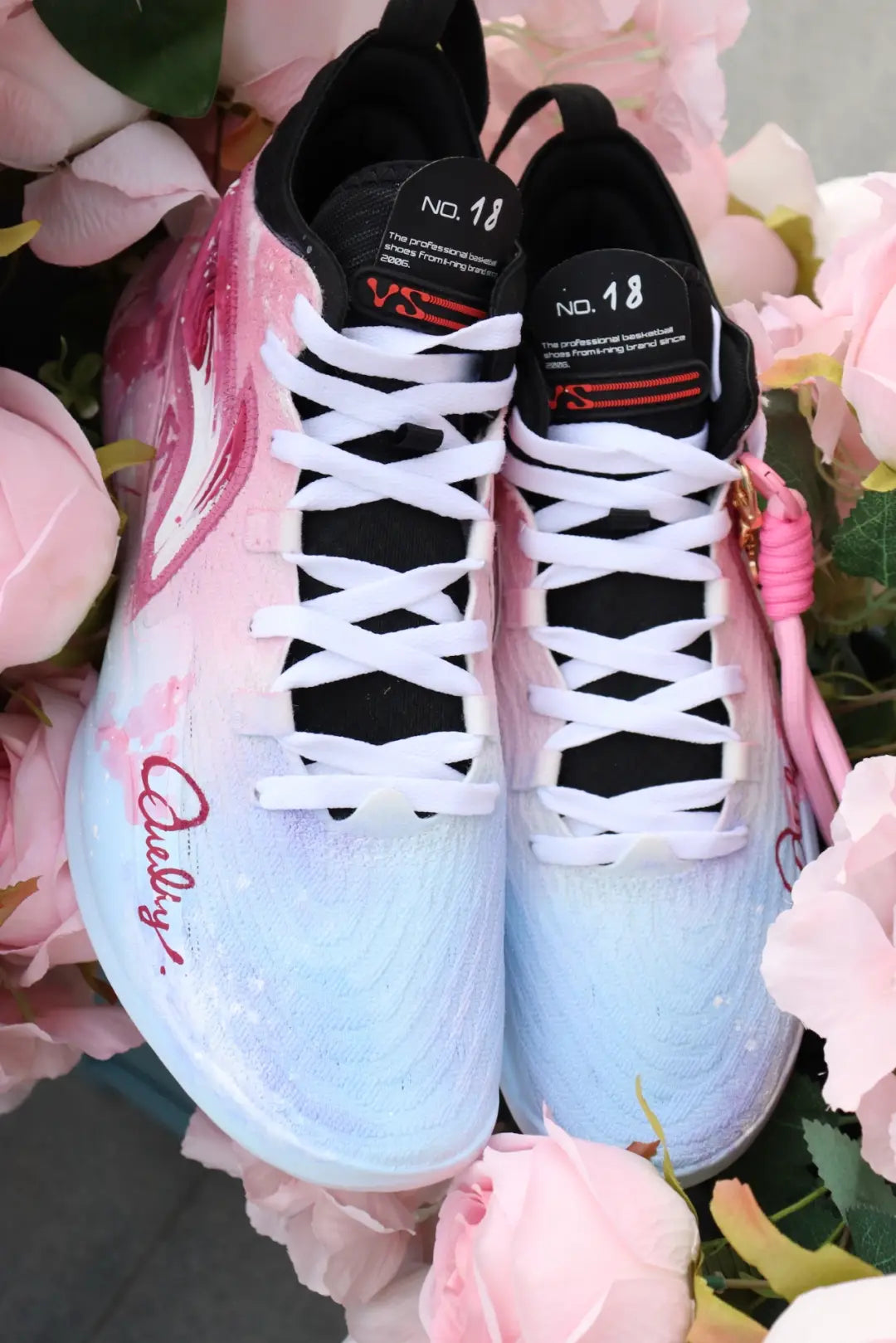 [Evening Sunset/Cherry Blossoms] Custom Street LiNing Basketball Shoes Unisex