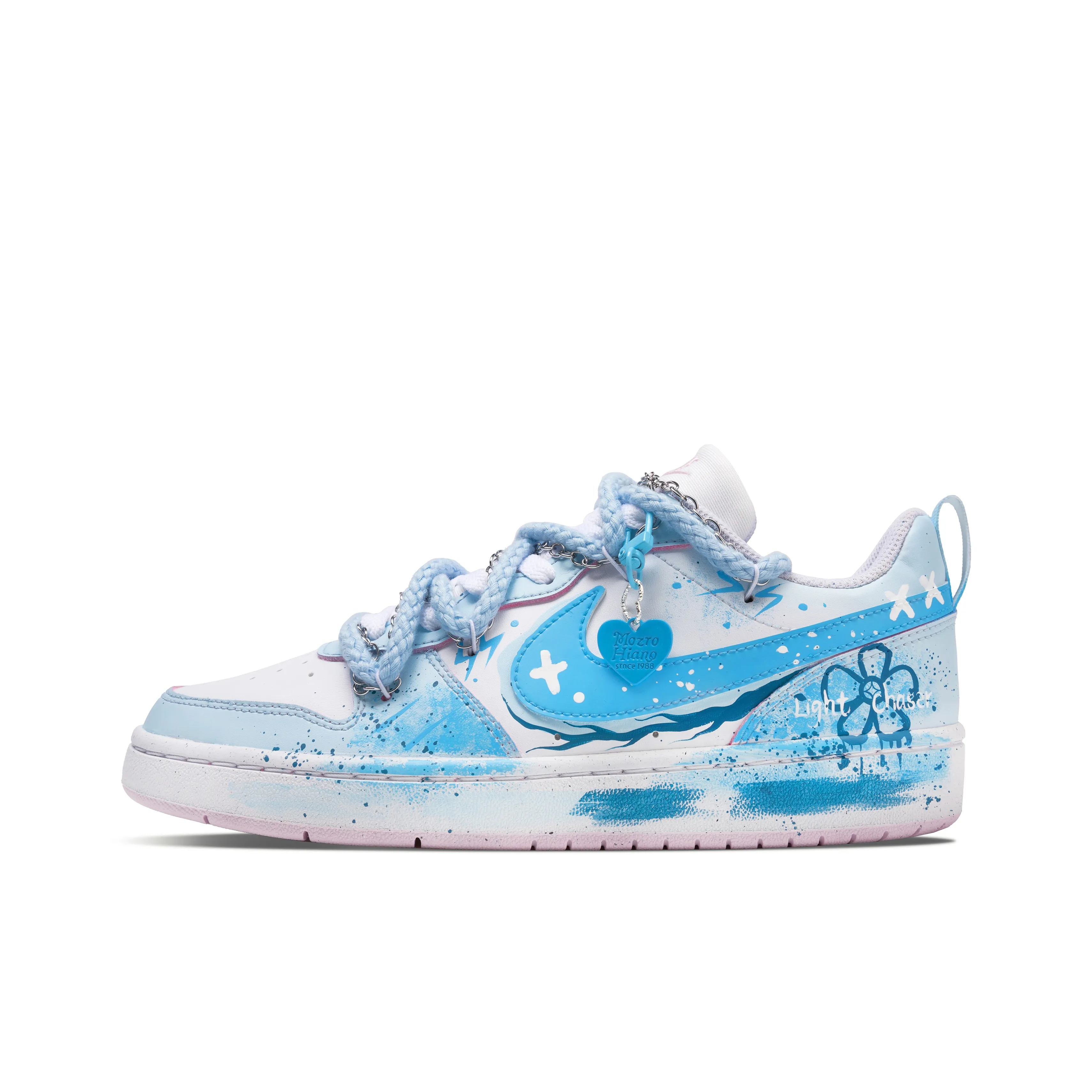 [Custom Peach Blossoms] Court Borough Skateboarding Shoes Unisex Four Color