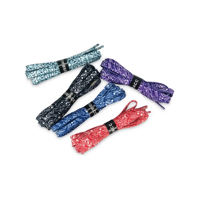 Cashew Flower Series 5-Pair Gift Box Set Trendy Universal Shoelaces Unisex Couple Style Red, Blue, Black, Purple, Sky Blue, West Coast