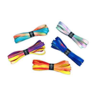 5 Pairs Cool irregular tie-dye gradient Niche original tropical island series Shoelaces Unisex couple style
