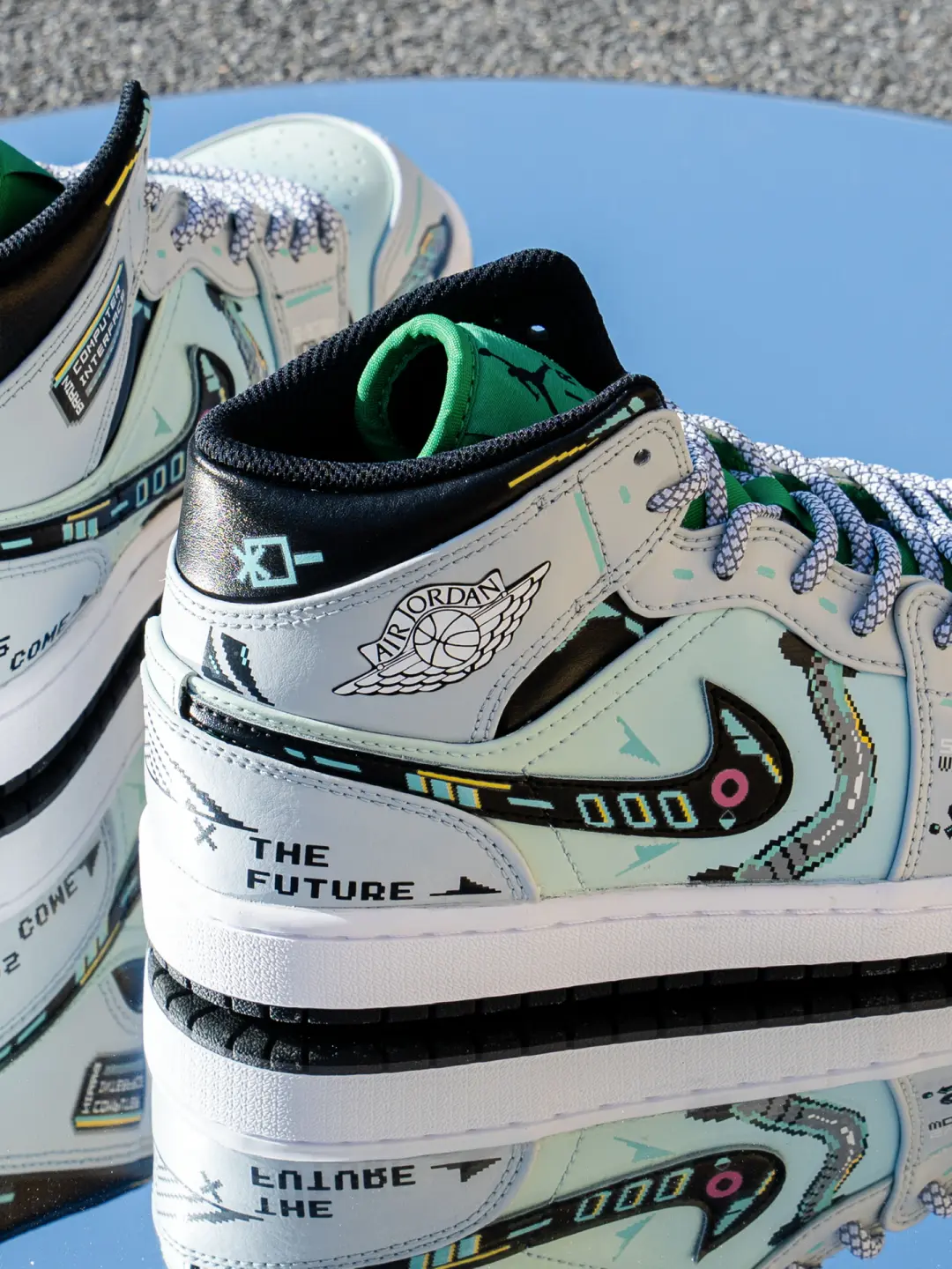 FZBB Cyberpunk -  Men's Jordan 1 Mid Custom